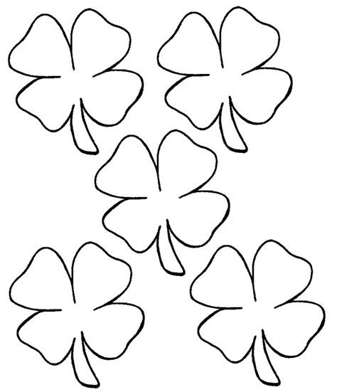 Four leaf clovers are a very unique find. 4 Leaf Clover Coloring Page - Coloring Home