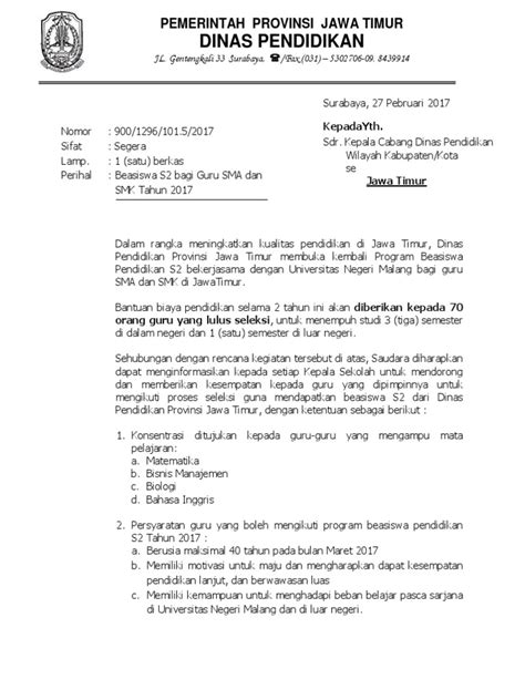 Kop Surat Dinas Pendidikan Provinsi Jawa Timur Kumpulan Surat Penting