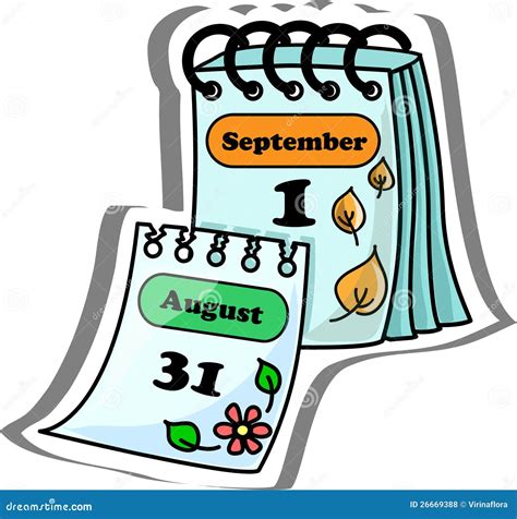 Cartoon Calendar Vector Illustration Stock Vector Illustration Of