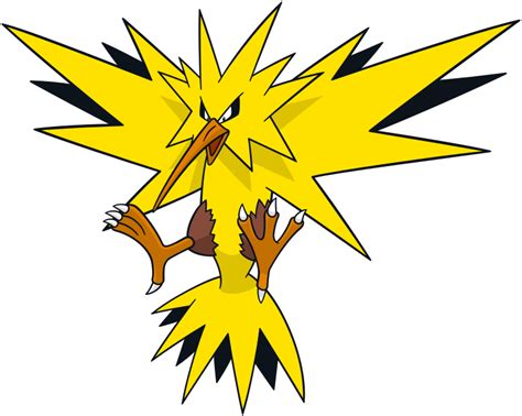 Fly to route 10, outside of cerulean. Zapdos official artwork gallery | Pokémon Database