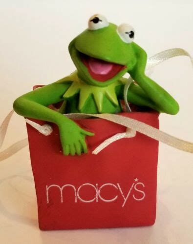 Jim Henson Muppets 2002 Macys Collectible Ornament Kermit The Frog In