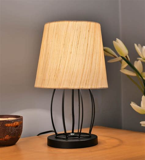 Buy Beige Shade Table Lamp With Metal Base By Homesake At 57 Off By