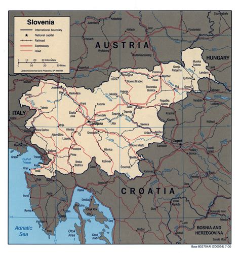 Large Detailed Political Map Of Slovenia 2000 