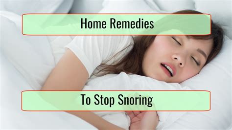 home remedies for snoring health annotation