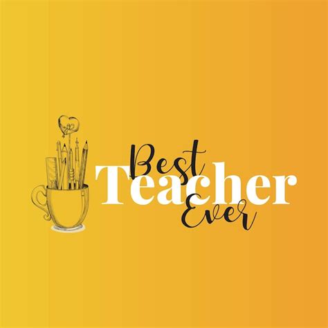 Premium Vector Best Teacher T Shirt Design Illustration