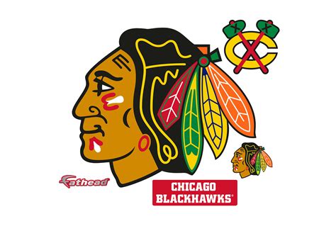 Chicago Blackhawks Logo Giant Officially Licensed Nhl Removable Wall
