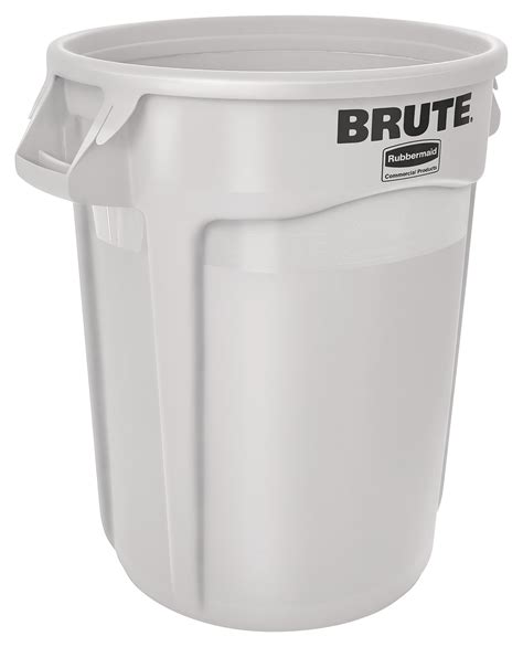 Rubbermaid Commercial Brute Trash Can 10 Gallon White Fg261000wht Free