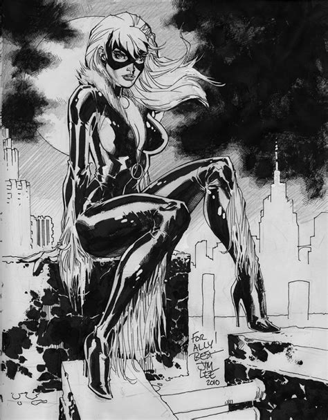 Cool Comic Art On Twitter Black Cat By Jim Lee Jimlee Black Cat Marvel Jim Lee Black