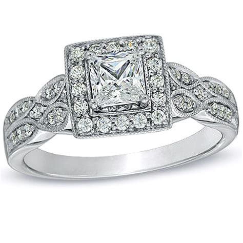 We offer a wide range of unique styles for engagement rings in platinum or gold. Glamorous Vintage Antique Halo Cheap Engagement Ring 1.00 ...