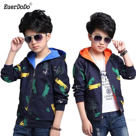 Both Sides Wear Jacket For Boys Children Outerwear Spring Autumn Boys
