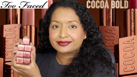 Too Faced Cocoa Bold Cream Lipsticks Review YouTube