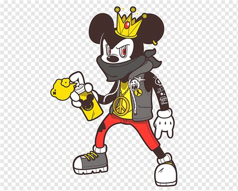 Latin trap mix trap mix cuarentena trap old vs. Ilustração de gangster Mickey Mouse, desenho de Graffiti Mickey Mouse Minnie Mouse, Mickey Mouse ...