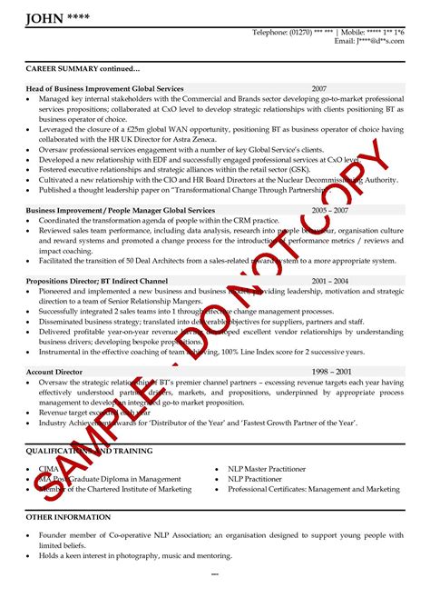 It offers a lot of sample templates as well. Executive CV Examples | The CV Store