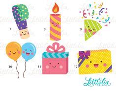 Birthday Clipart Kawaii Birthday Clipart Digital Birthday | Etsy | Birthday clipart, Birthday ...