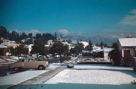 Step Back In Time With Rare Photos Of Snow Covered Los Angeles In 1949