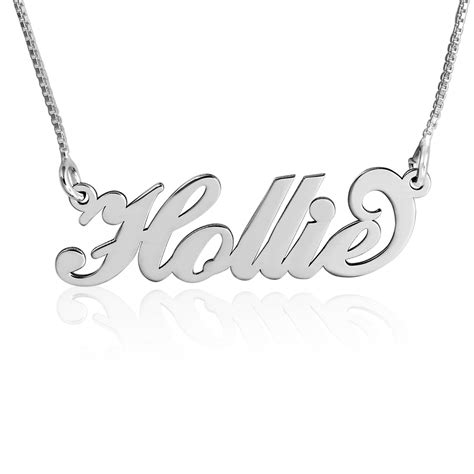 carrie style classic name necklace sterling silver namefactory