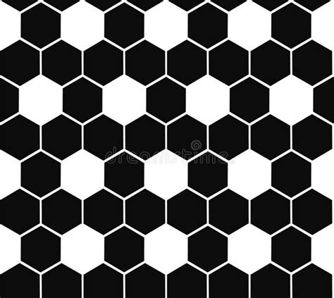 Vector Seamless Pattern With Black And White Hexagons Stock Vector