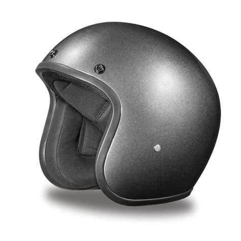 Daytona Cruiser Metal Gray Open Face Dot Motorcycle Helmet Dc1 Gm