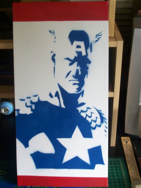 Stencil Captain America Canv By Spcadet On Deviantart