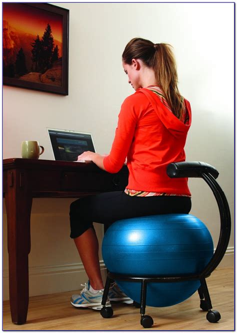 That paper, which compared balls with office chairs, concluded that prolonged sitting on a stability ball does not greatly alter the manner in which an elliott was part of a team at armstrong state university in savannah, ga., that compared stability balls with desk chairs. Yoga Ball Exercises At Your Desk - Desk : Home Design ...