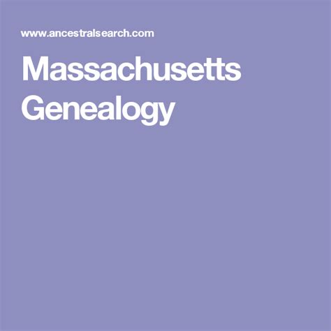 Massachusetts Genealogy Massachusetts Genealogy School History Historia