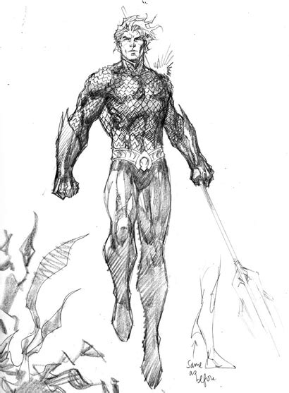 Aquaman By Jim Lee Superhero Sketches Jim Lee Art Jim Lee