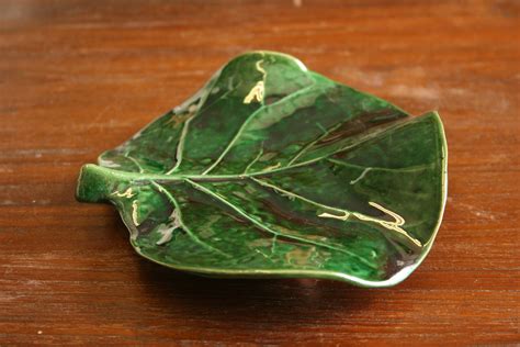Ceramic Leaf Saucer Handmade Ceramic Leaf Dish Seagrape Leaf Etsy