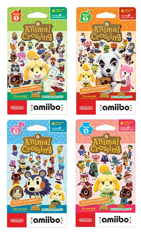 Nintendo Animal Crossing Amiibo Cards Series 1-4 Bundle [24 Cards Total