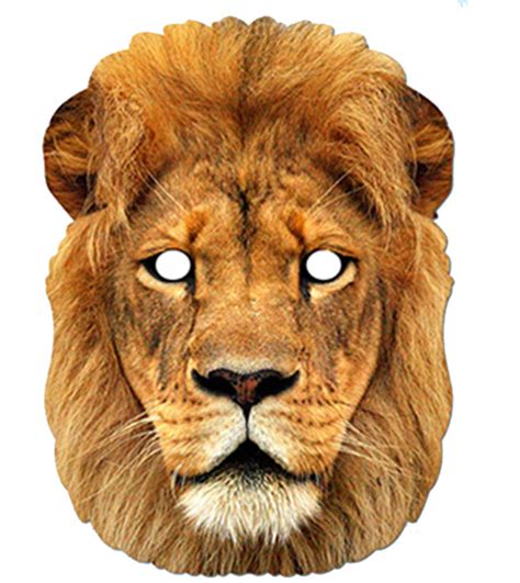 Lion Animal Card Party Face Mask In Stock Now With Free Uk Delivery