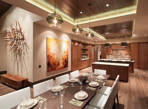 The difference in height can be several inches to several feet. 70 Kitchens with Tray Ceilings (Photos)