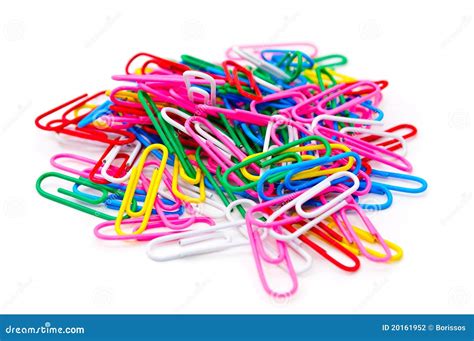 Colored Paper Clips Stock Photography Image 20161952