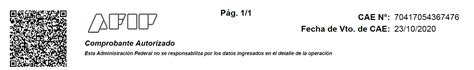 Constatación de comprobantes con cae. Código QR - Factura electrónica | AFIP