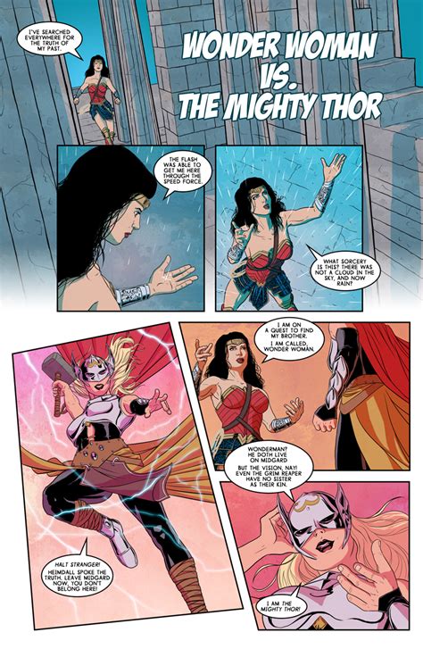 Amalgam Wonder Woman Vs Thor Page 1 Comic Book Art David Jacob Duke