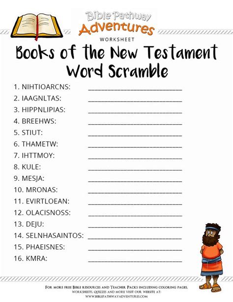 Free Printable Bible Activities For Youth

