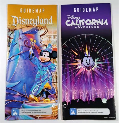 Disney Disneyland Park And Dca Adventure Guide Map Mickey Funwheel June