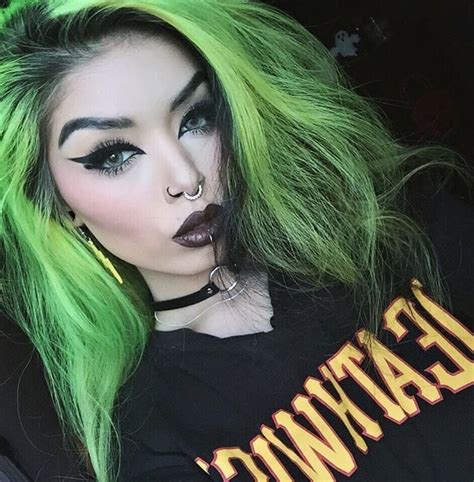 25 Green Hair Color Ideas You Have To Try Green Hair Colors Neon