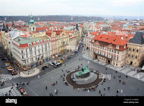 Aerial View Of Old Town Square Prague Czech Republic Stock Photo Alamy