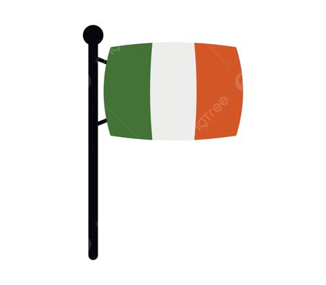 Bandera De Irlanda Emblema Ilustración Banner Vector Png Emblema
