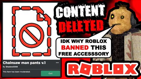 This Free Popular Accessory Just Got Banned Roblox Youtube