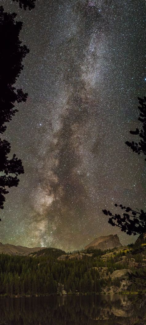 Milky Way Over Bear Lake In Rocky Mountain National Park Co Oc