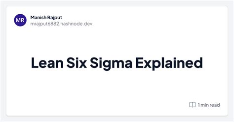 Lean Six Sigma Explained