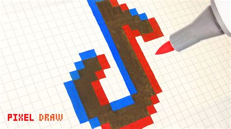 How To Draw Tik Tok Logo Step By Step Tiktok Pixel Art Tutorial Youtube