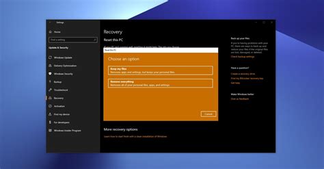 How The New Reset Feature Works In Windows 10 Version 1903