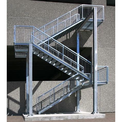 MS043 Prefabricated Steel Stair Metal Staircase For Industry Equipment