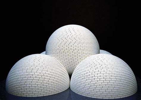 Model For Brick Structure Four Domes And A Sphere Sol Lewitt