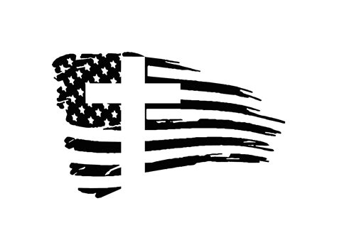 American Usa Flag Christian Cross Religious Vector File In Etsy