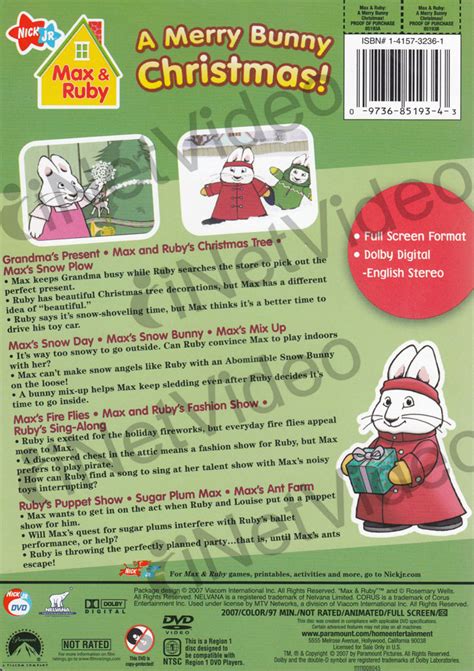 Max And Ruby A Merry Bunny Christmas On Dvd Movie