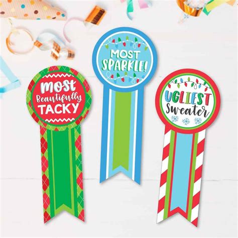 Ugly Sweater Awards Template Printable Ugly Sweater Awards Etsy