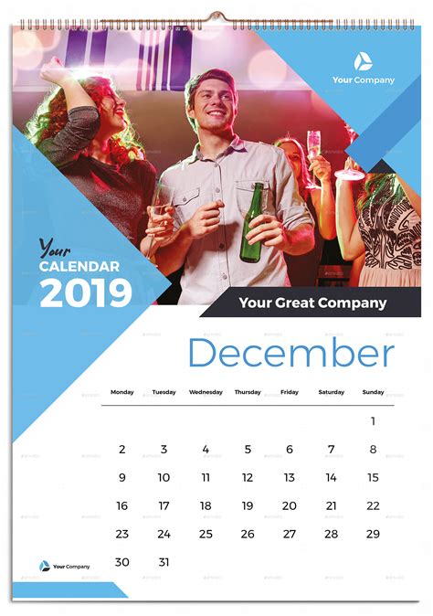 Wall Calendar 2019 By Arkadio Graphicriver