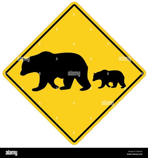 Grizzly Bear Warning Sign Canada Cut Out Stock Images And Pictures Alamy